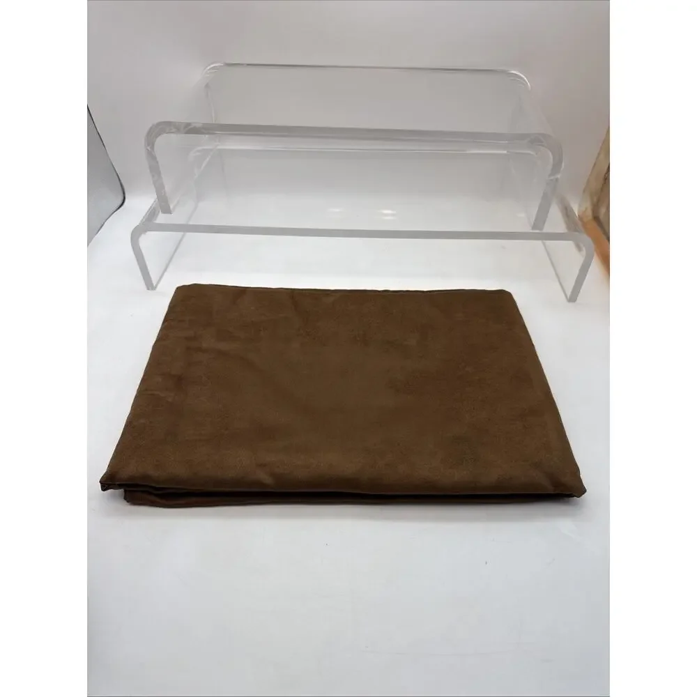 Vtg Disney 1971 Collectible Throw Blanket Brown Faux Suede Mickey Mouse 50x60